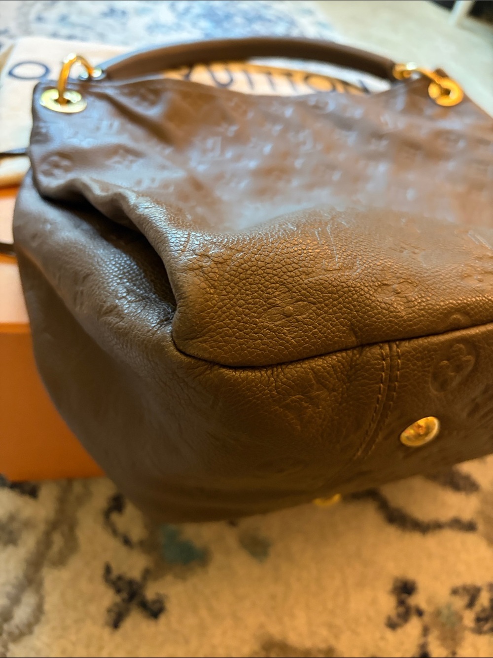 Louis Vuitton Monogram Empreinte Taupe Brown Leather Artsy - Picture 11 of 15